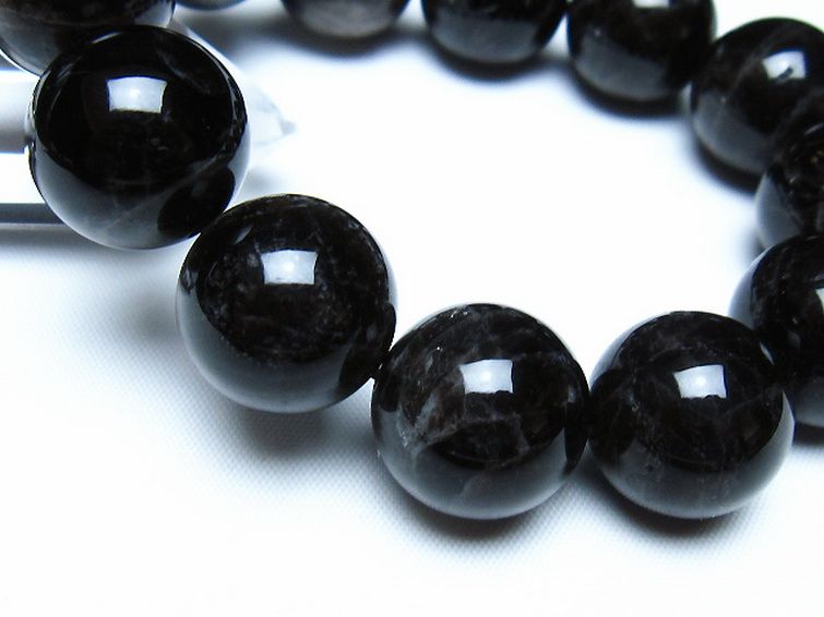 モリオン 純天然 黒水晶 ブレスレット 18mm [t112-8183] 3枚目