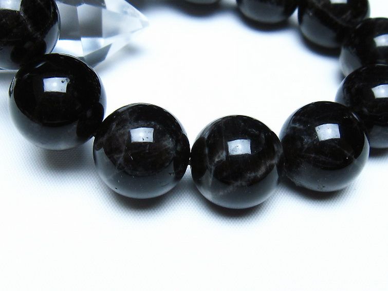 モリオン 純天然 黒水晶 ブレスレット 18mm [t112-8185] 3枚目