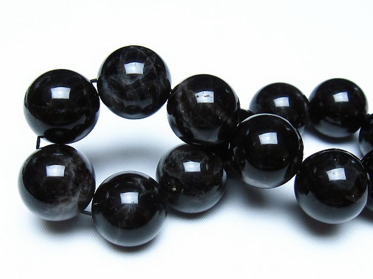 モリオン 純天然 黒水晶 ブレスレット 18mm [t112-8187] 2枚目