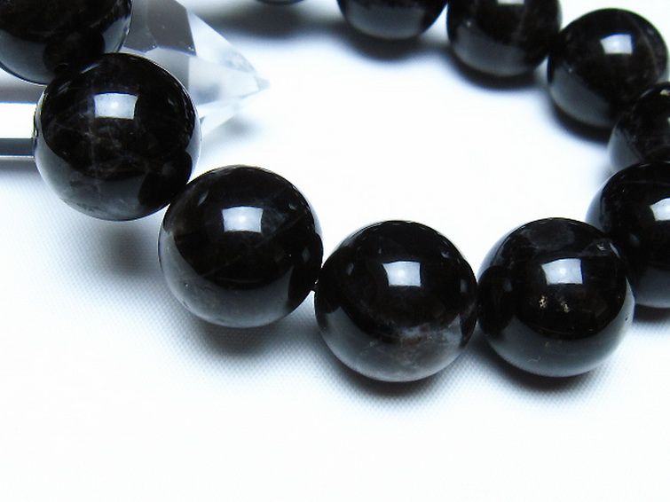 モリオン 純天然 黒水晶 ブレスレット 18mm [t112-8187] 3枚目