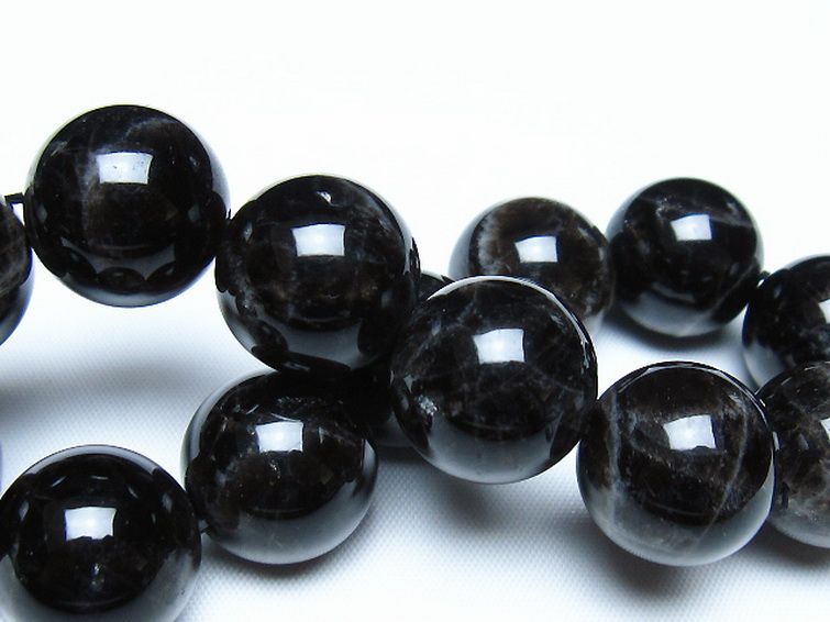 モリオン 純天然 黒水晶 ブレスレット 18mm [t112-8189] 2枚目