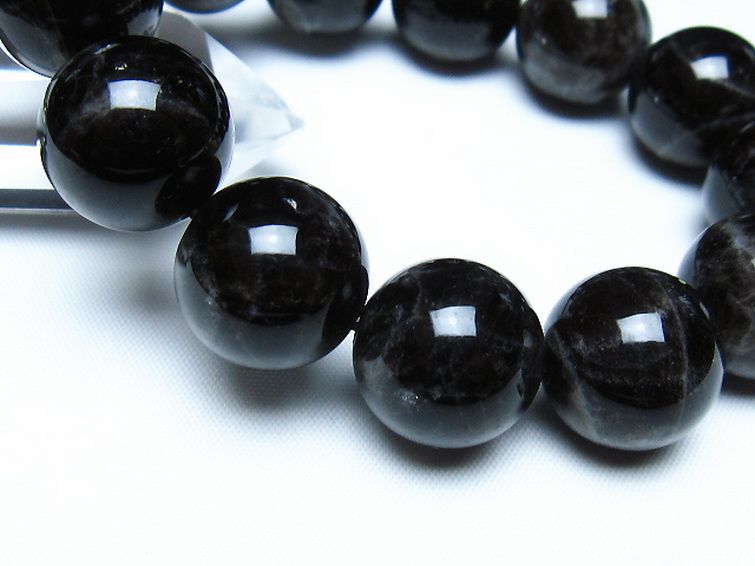 モリオン 純天然 黒水晶 ブレスレット 18mm [t112-8189] 3枚目
