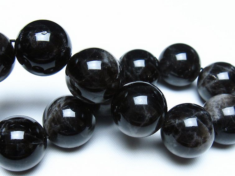 モリオン 純天然 黒水晶 ブレスレット 18mm [t112-8194] 2枚目