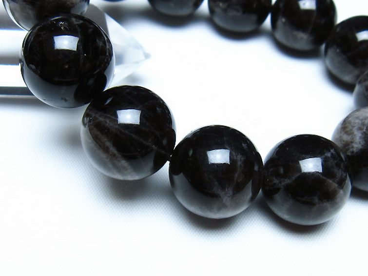 モリオン 純天然 黒水晶 ブレスレット 18mm [t112-8194] 3枚目