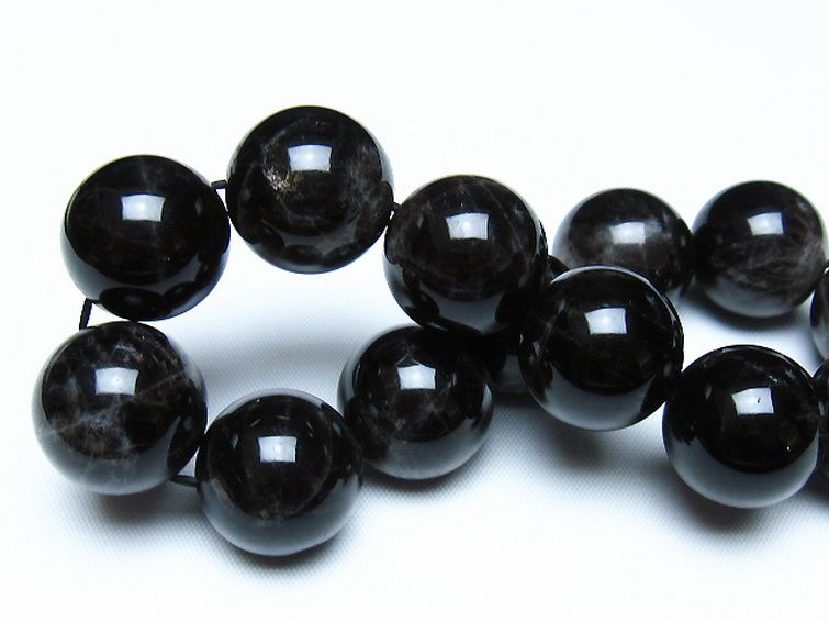 モリオン 純天然 黒水晶 ブレスレット 18mm [t112-8197] 2枚目