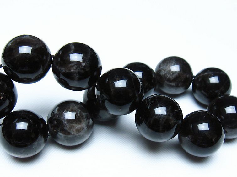 モリオン 純天然 黒水晶 ブレスレット 18mm [t112-8199] 2枚目