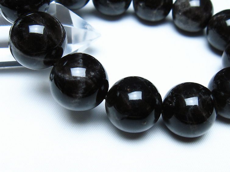 モリオン 純天然 黒水晶 ブレスレット 18mm [t112-8199] 3枚目