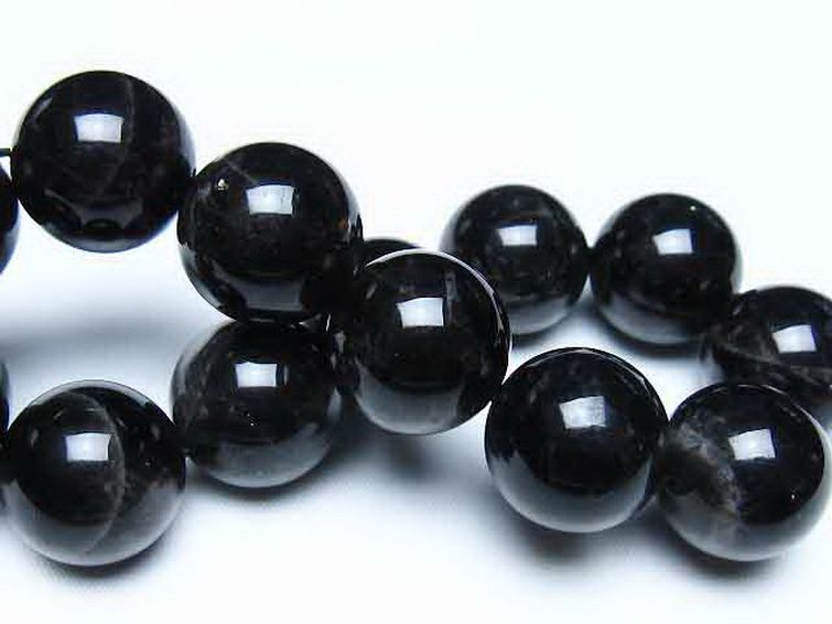 モリオン 純天然 黒水晶 ブレスレット 18mm [t112-8225] 2枚目