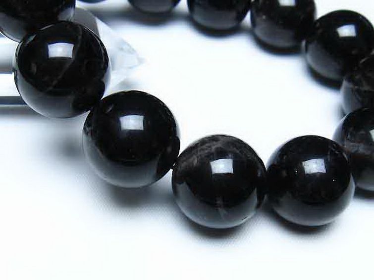 モリオン 純天然 黒水晶 ブレスレット 18mm [t112-8225] 3枚目