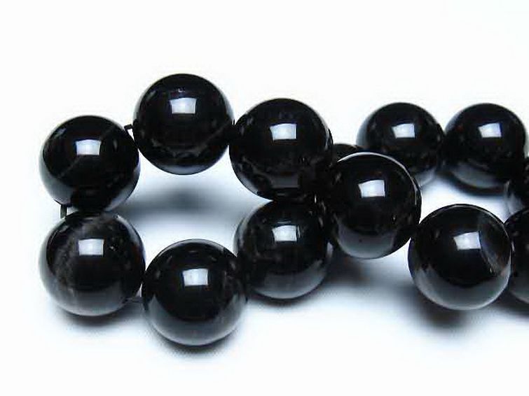 モリオン 純天然 黒水晶 ブレスレット 18mm [t112-8226] 2枚目