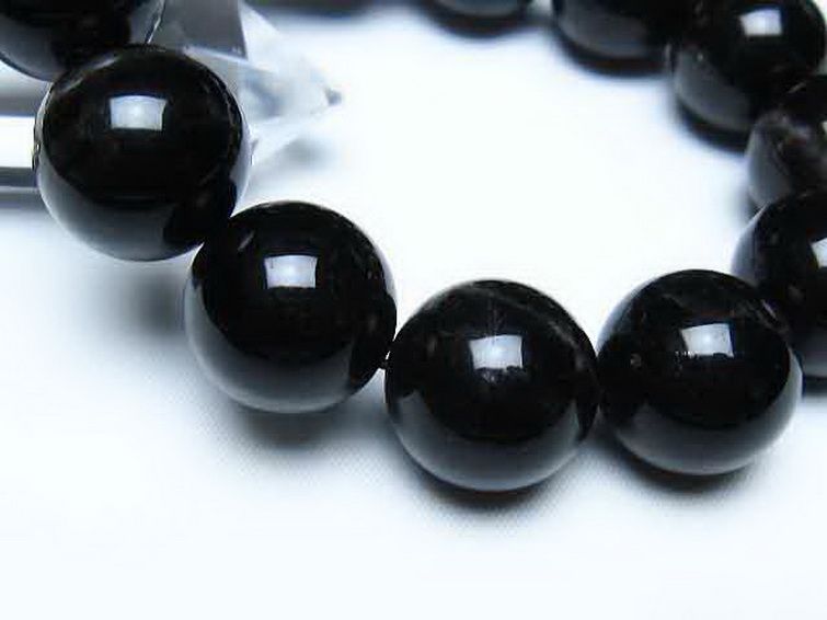 モリオン 純天然 黒水晶 ブレスレット 18mm [t112-8226] 3枚目