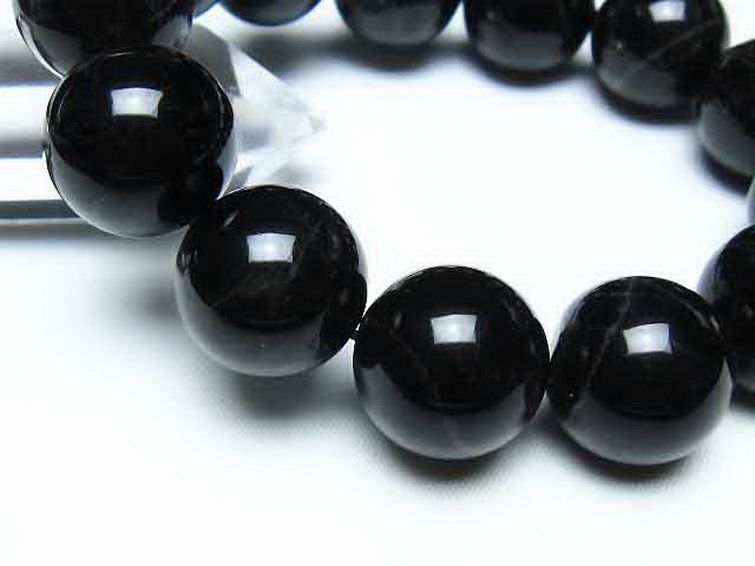 モリオン 純天然 黒水晶 ブレスレット 18mm [t112-8228] 3枚目