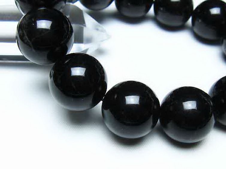 モリオン 純天然 黒水晶 ブレスレット 18mm [t112-8232] 3枚目