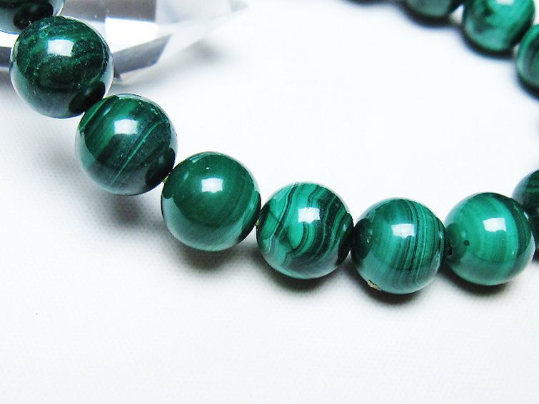 マラカイトブレスレット 10mm [T115-4414] 3枚目