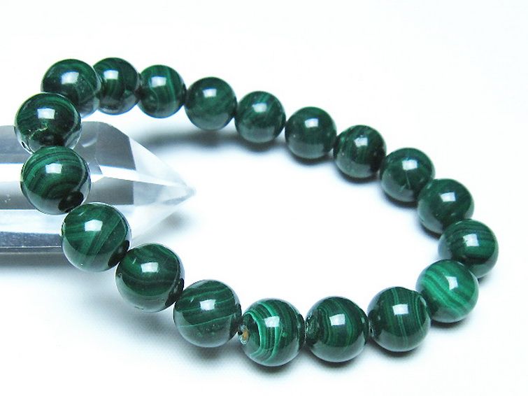 マラカイトブレスレット 10mm [t115-4581] 1枚目