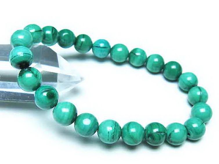 マラカイトブレスレット 8mm [t115-4645] 1枚目