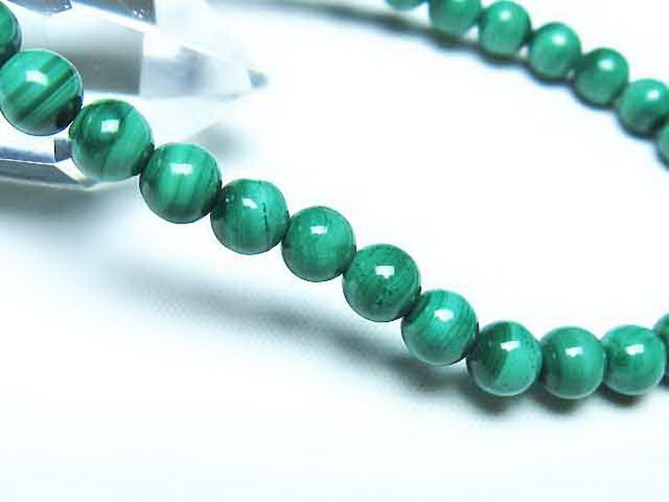 マラカイトブレスレット 6mm [t115-4649] 3枚目