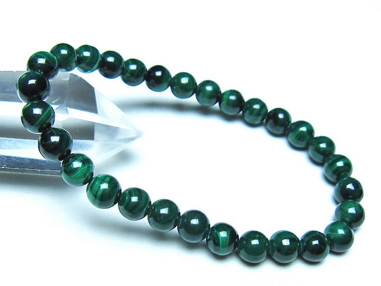 マラカイトブレスレット 7mm [t115-4686] 1枚目