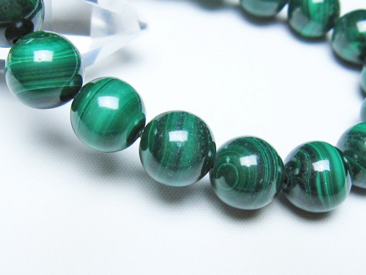 マラカイトブレスレット 12mm [t115-4708] 3枚目