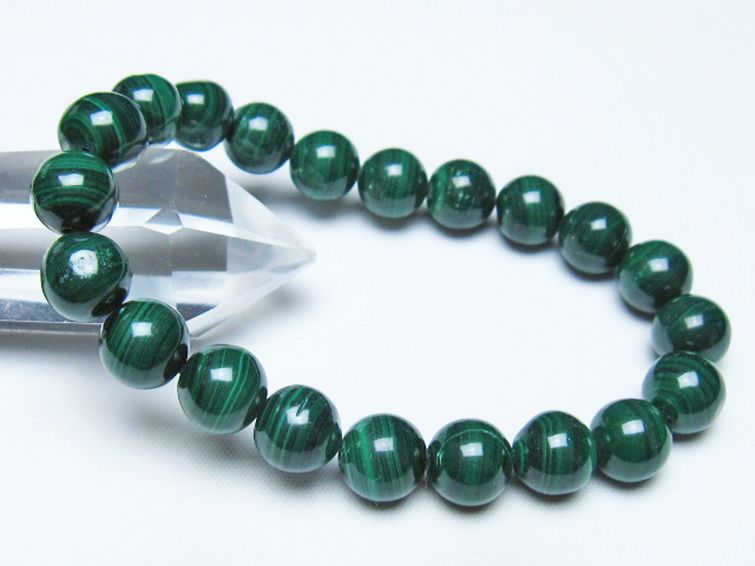 マラカイトブレスレット 10mm [t115-4712] 1枚目
