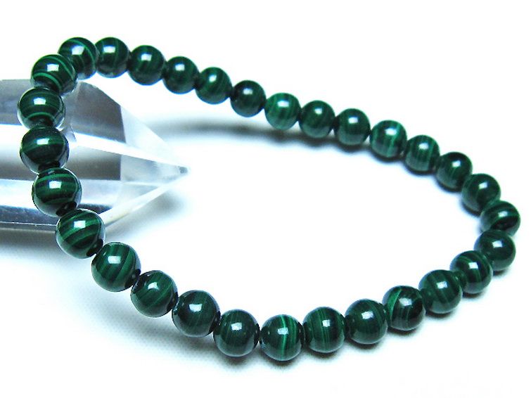 マラカイトブレスレット 6mm [t115-4735] 1枚目