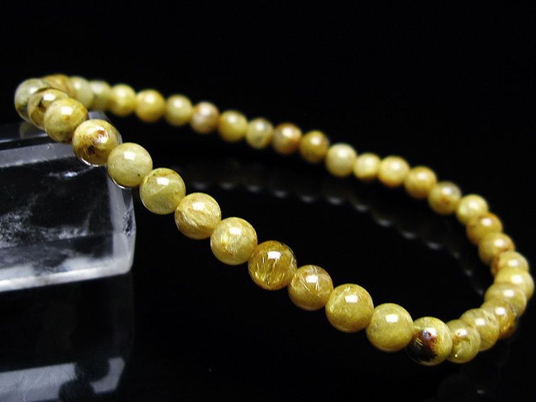 ゴールドタイチンルチルブレスレット 5mm [T116-12756] 1枚目