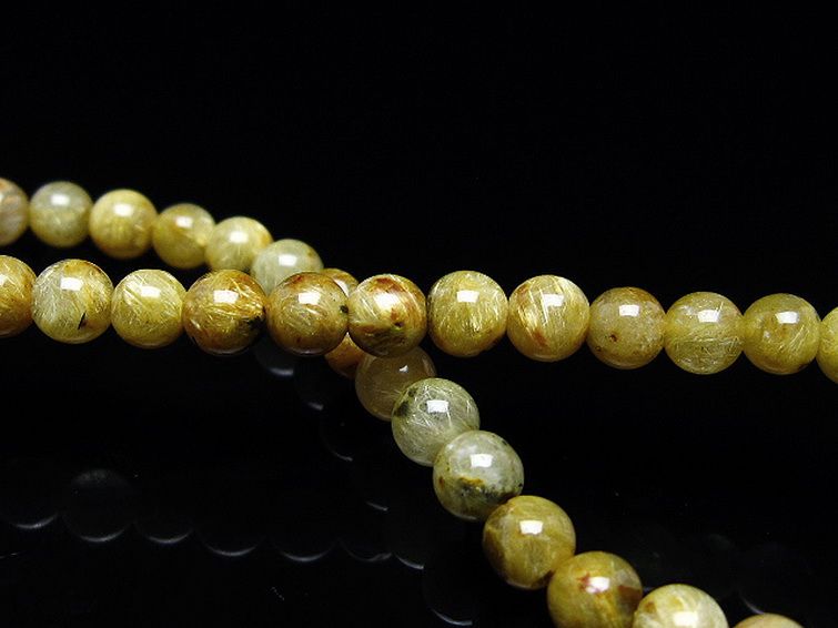 ゴールドタイチンルチルブレスレット 5mm [T116-12756] 2枚目