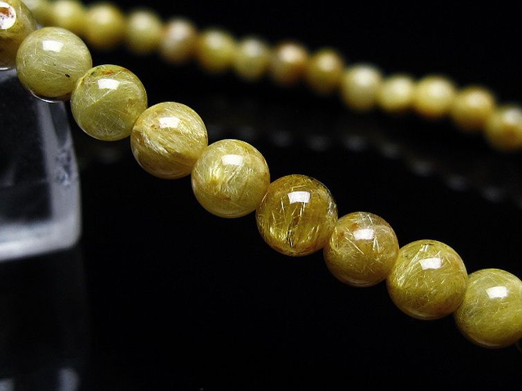 ゴールドタイチンルチルブレスレット 5mm [T116-12756] 3枚目