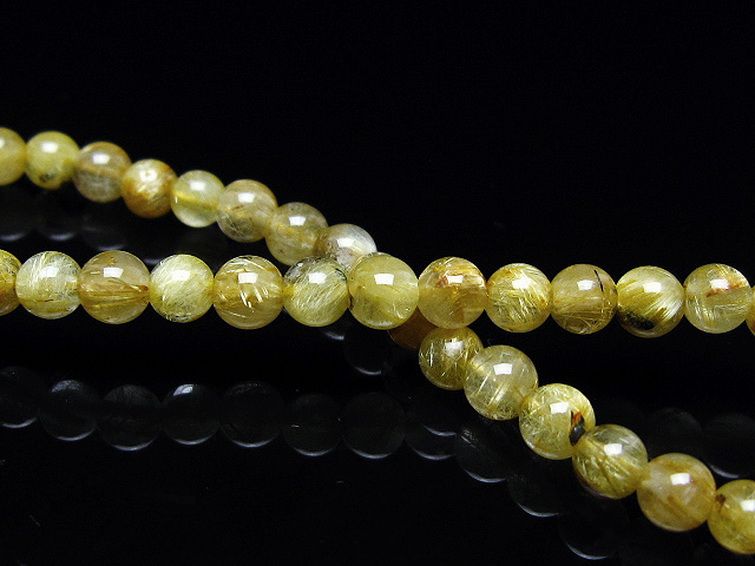 ゴールドタイチンルチルブレスレット 5mm [T116-12762] 2枚目