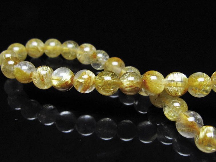 ゴールドタイチンルチルブレスレット 5mm [t116-13102] 2枚目