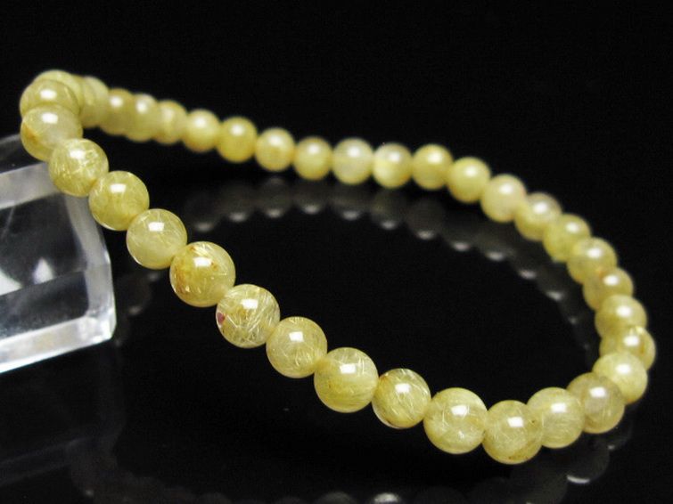 ゴールドタイチンルチルブレスレット 5mm [t116-13105] 1枚目