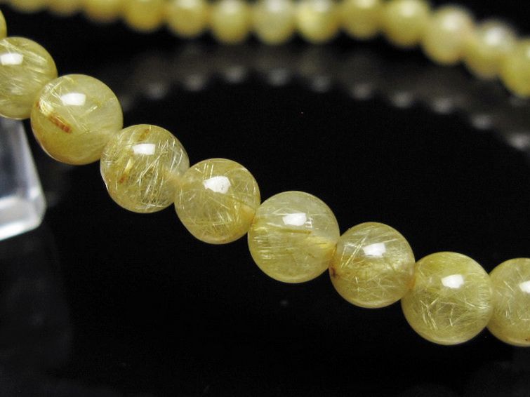 ゴールドタイチンルチルブレスレット 5mm [t116-13105] 3枚目