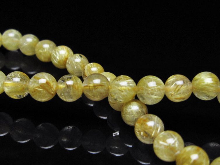 ゴールドタイチンルチルブレスレット 6mm [t116-13110] 2枚目