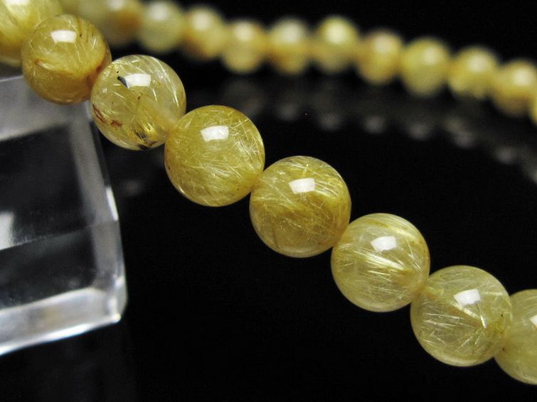 ゴールドタイチンルチルブレスレット 6mm [t116-13110] 3枚目