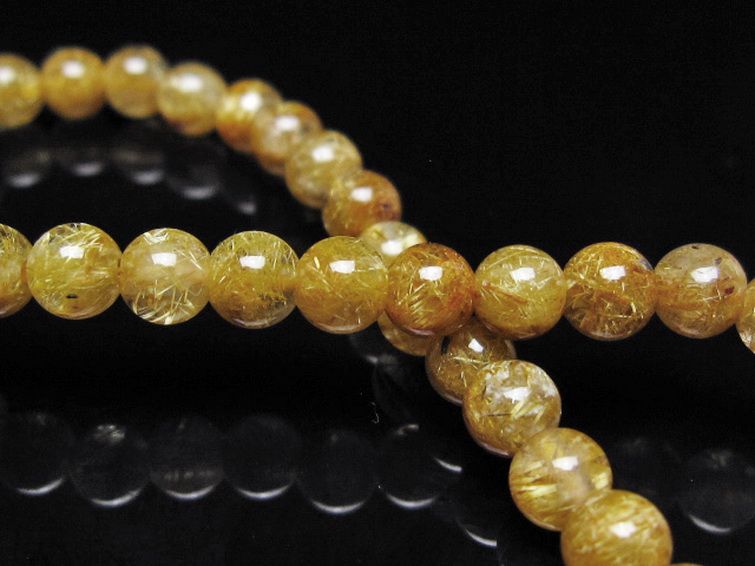 ゴールドタイチンルチルブレスレット 5mm [t116-13171] 2枚目