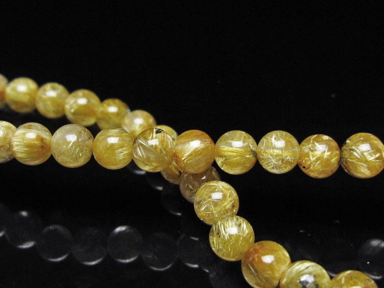 ゴールドタイチンルチルブレスレット 5mm [t116-13177] 2枚目