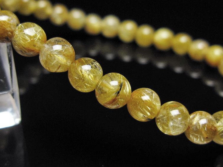 ゴールドタイチンルチルブレスレット 5mm [t116-13177] 3枚目