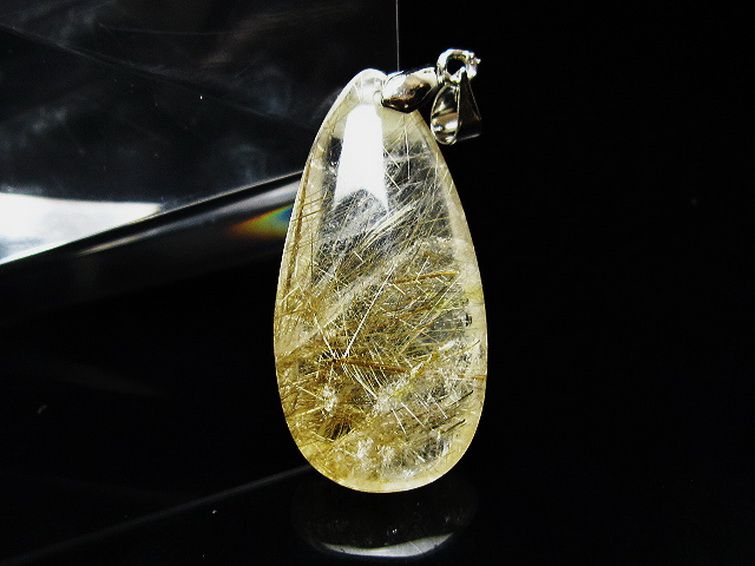プラチナ入水晶ペンダント[T12-1893] 1枚目