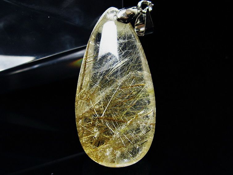 プラチナ入水晶ペンダント[T12-1893] 2枚目