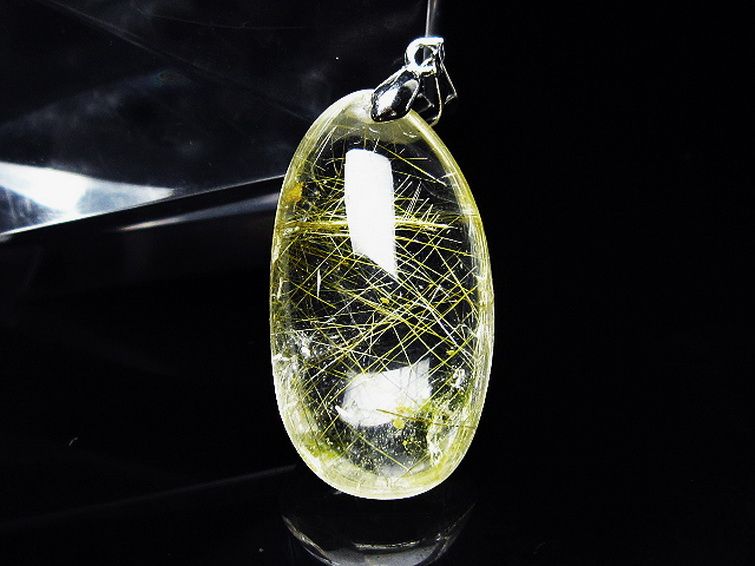 プラチナ入水晶ペンダント[T12-1955] 1枚目