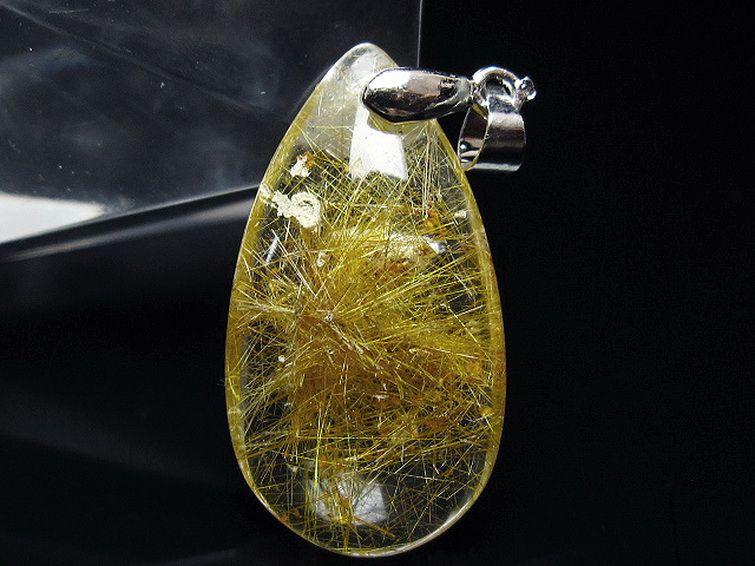 プラチナ入水晶ペンダント[T12-2034] 2枚目