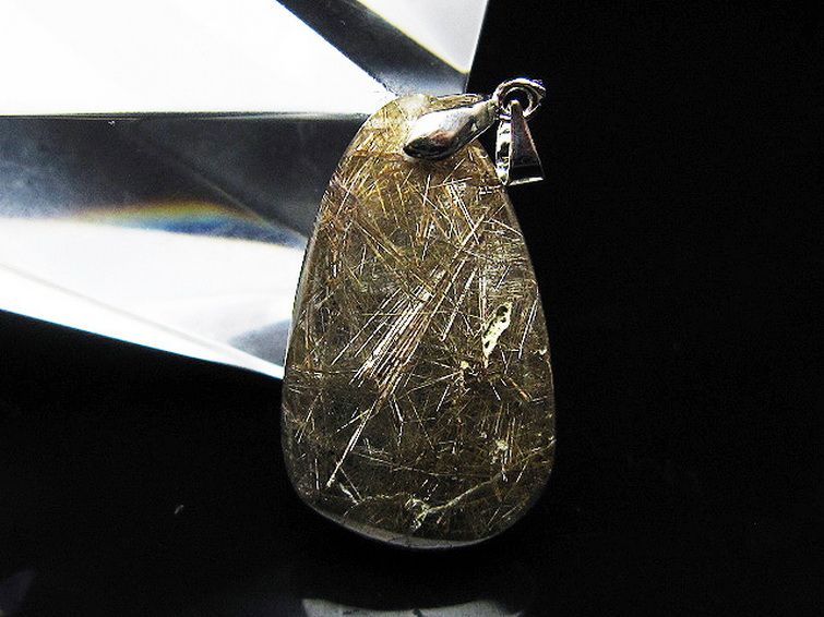 プラチナ入水晶ペンダント[T12-2086] 1枚目