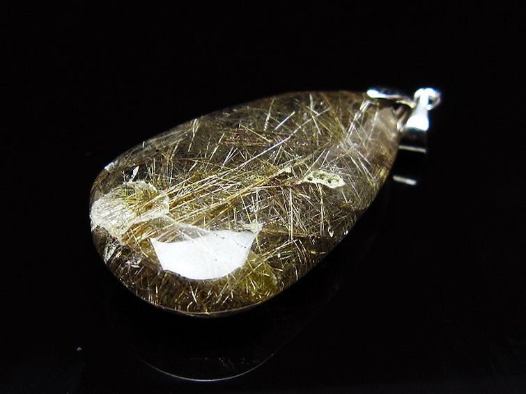 プラチナ入水晶ペンダント[T12-2086] 3枚目