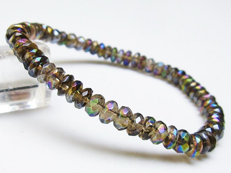 レインボーオーラ ブレスレット 6mm [T125-6188] 1枚目