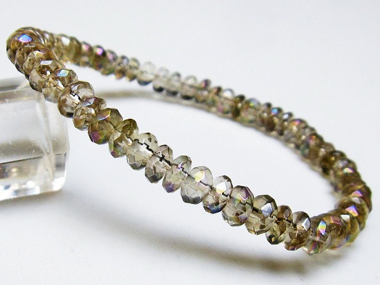 レインボーオーラ ブレスレット 6mm [T125-6199] 1枚目