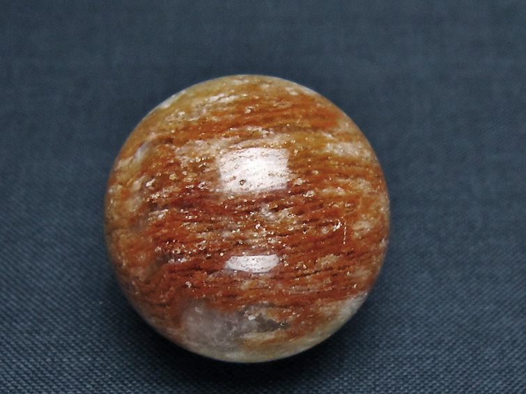 赤ガーデンファントム水晶丸玉 28mm [T129-2994] 1枚目