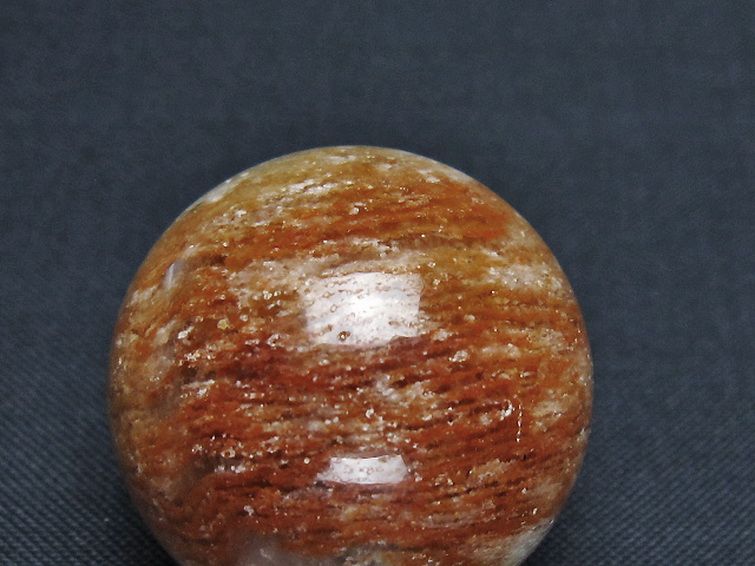 赤ガーデンファントム水晶丸玉 28mm [T129-2994] 2枚目