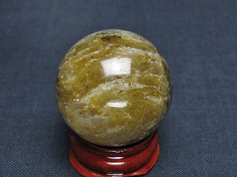 赤ガーデンファントム水晶丸玉 28mm [T129-3053] 3枚目