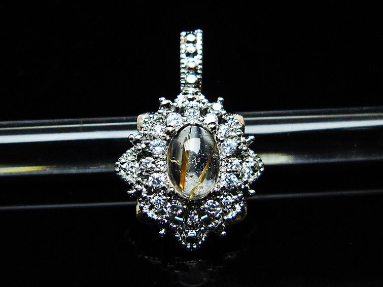 ファイナルグレード金針ルチル水晶ペンダント[T134-4312] 1枚目