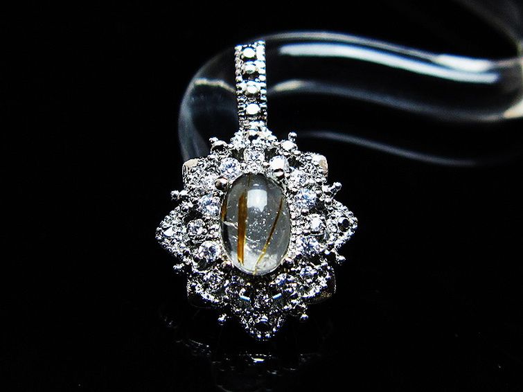 ファイナルグレード金針ルチル水晶ペンダント[T134-4312] 2枚目